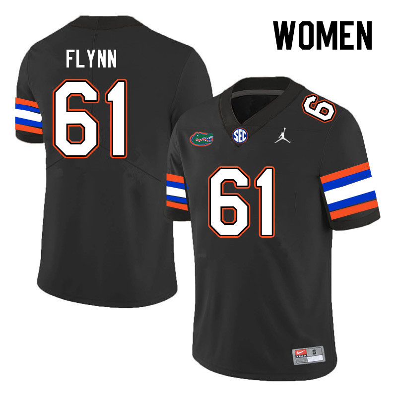Women #61 Nicolas Flynn Florida Gators College Football Jerseys Stitched-Black - Click Image to Close